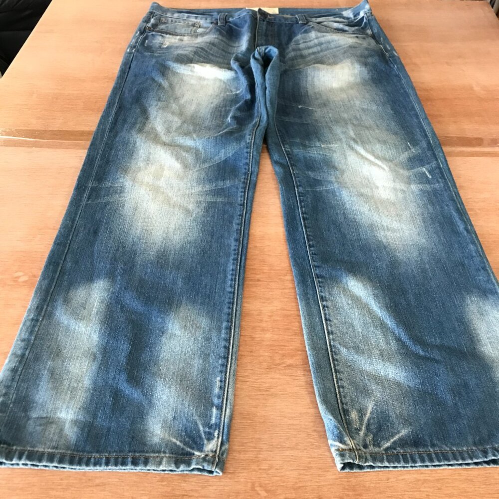 Ecko Unltd Relaxed Fit Jeans Men 38x30 Blue Mid Rise Wide Leg Skater Grunge